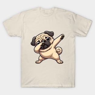 Dabbing Pug Funny T-Shirt